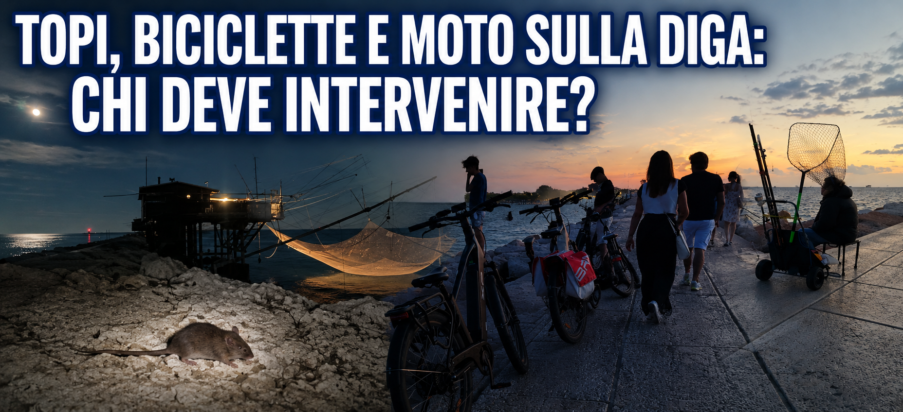 TOPI, BICICLETTE E MOTO SULLA DIGA: CHI DEVE INTERVENIRE?