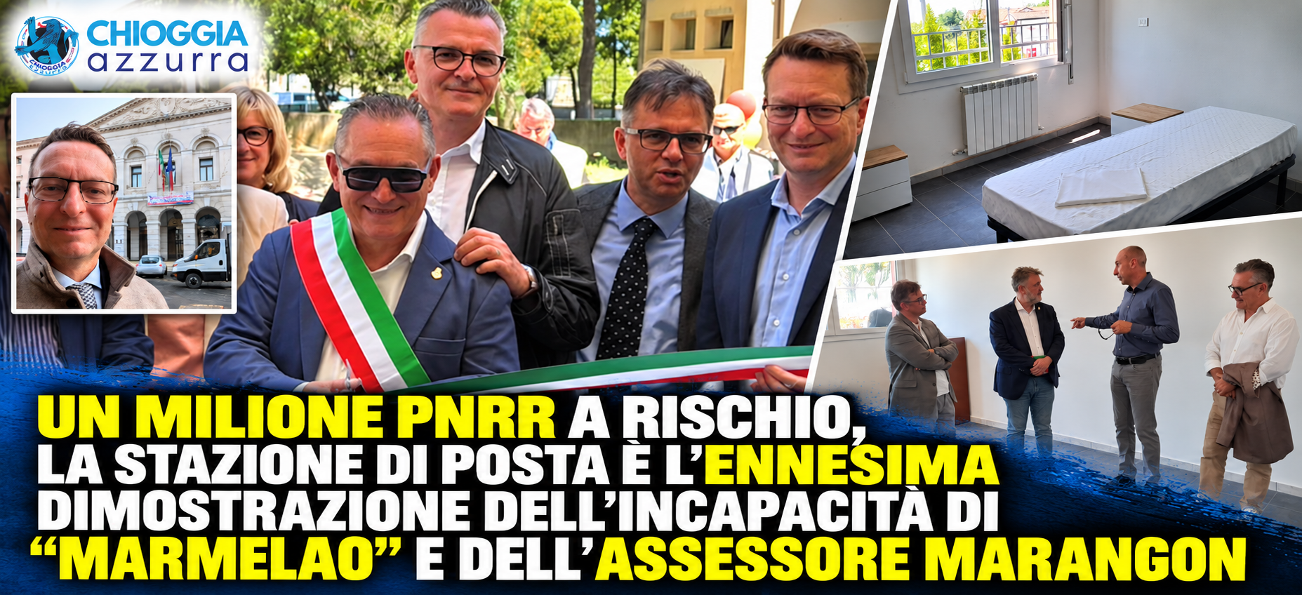 UN MILIONE PNRR A RISCHIO, LA STAZIONE DI POSTA È L’ENNESIMA DIMOSTRAZIONE DELL’INCAPACITÀ DI “MARMELAO” E DELL’ASSESSORE MARANGON