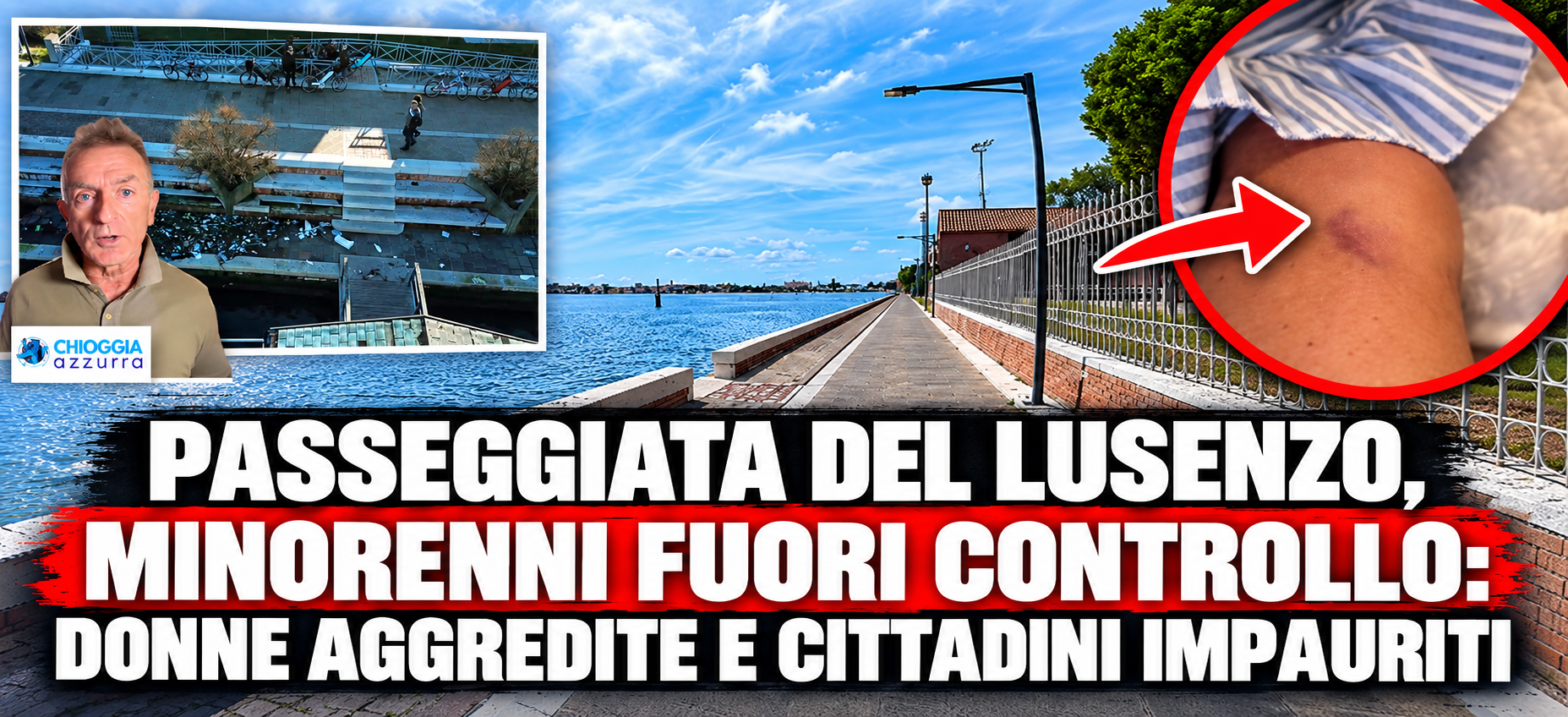 PASSEGGIATA DEL LUSENZO, MINORENNI FUORI CONTROLLO: DONNE AGGREDITE E CITTADINI IMPAURITI