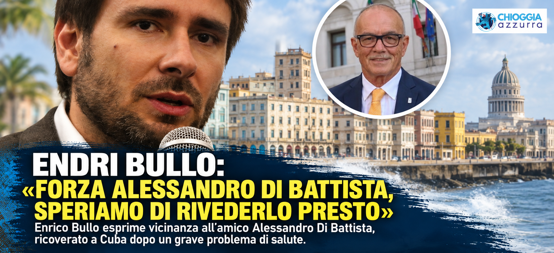 ENDRI BULLO: «FORZA ALESSANDRO DI BATTISTA, SPERIAMO DI RIVEDERLO PRESTO»