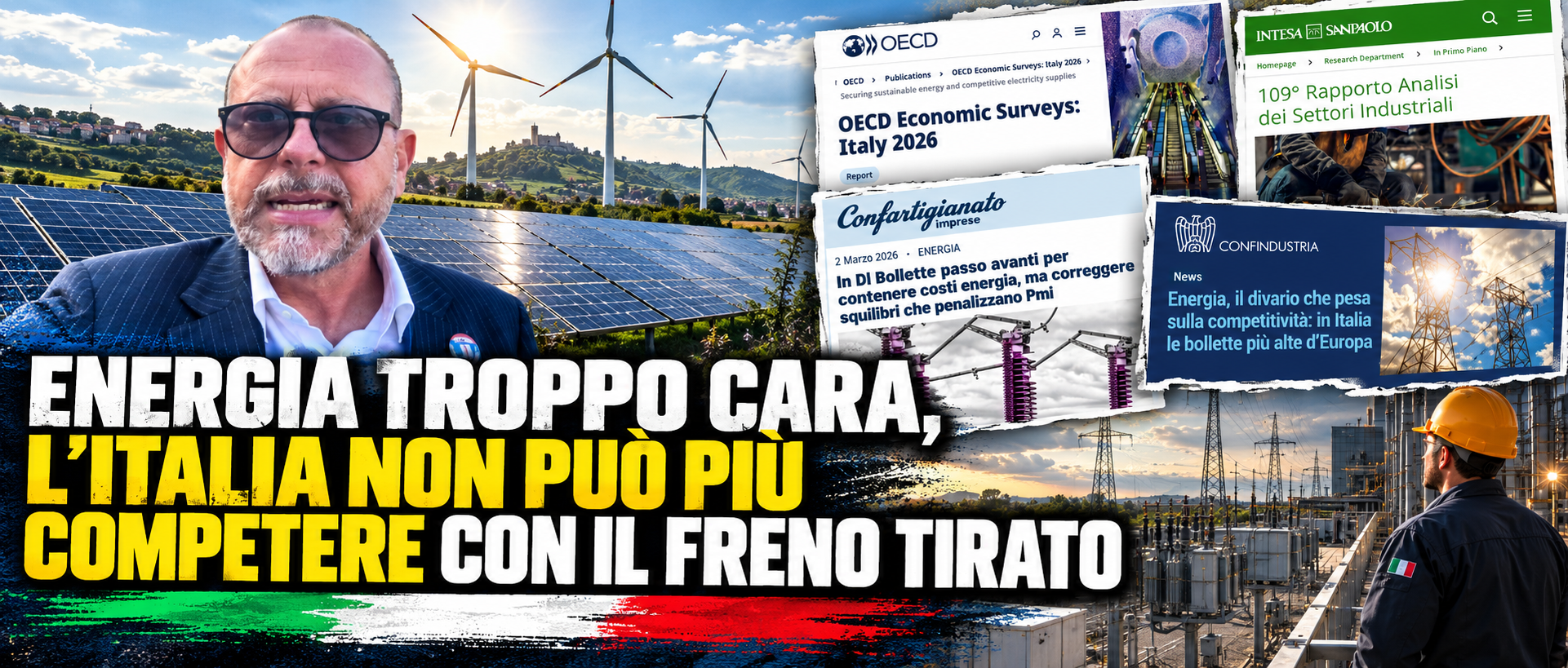 ENERGIA TROPPO CARA, L’ITALIA NON PUÒ PIU' COMPETERE CON IL FRENO TIRATO