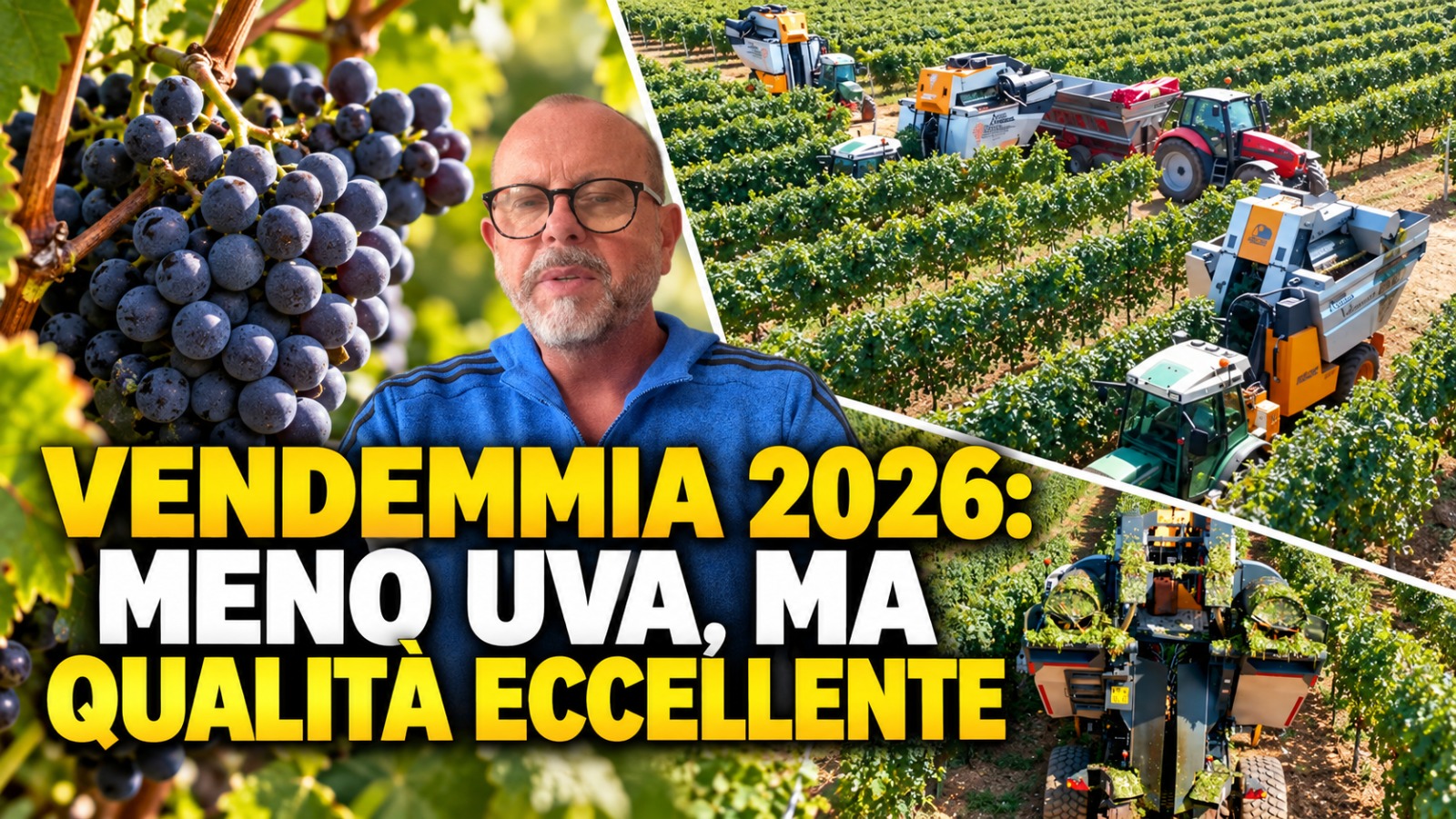 VENDEMMIA 2026: MENO UVA, MA QUALITA' ECCELLENTE  