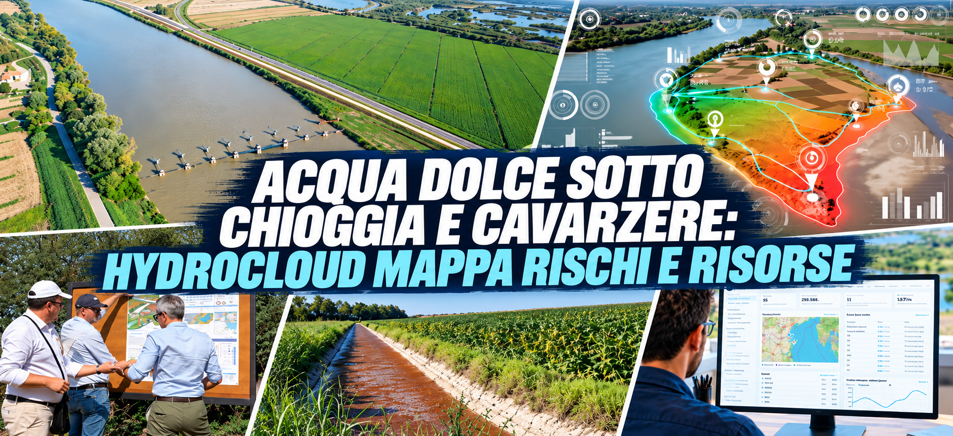 ACQUA DOLCE SOTTO CHIOGGIA E CAVARZERE: HYDROCLOUD MAPPA RISCHI E RISORSE