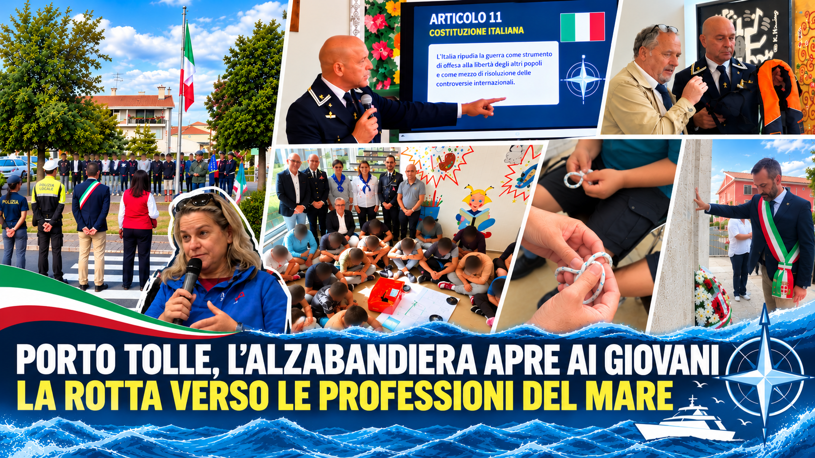 PORTO TOLLE, L’ALZABANDIERA APRE AI GIOVANI LA ROTTA VERSO LE PROFESSIONI DEL MARE