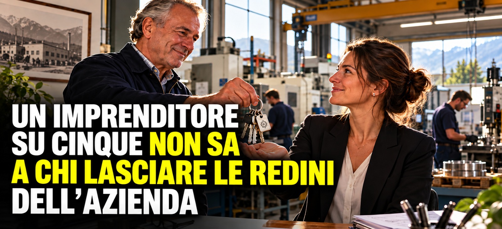 UN IMPRENDITORE SU CINQUE NON SA A CHI LASCIARE LE REDINI DELL’AZIENDA