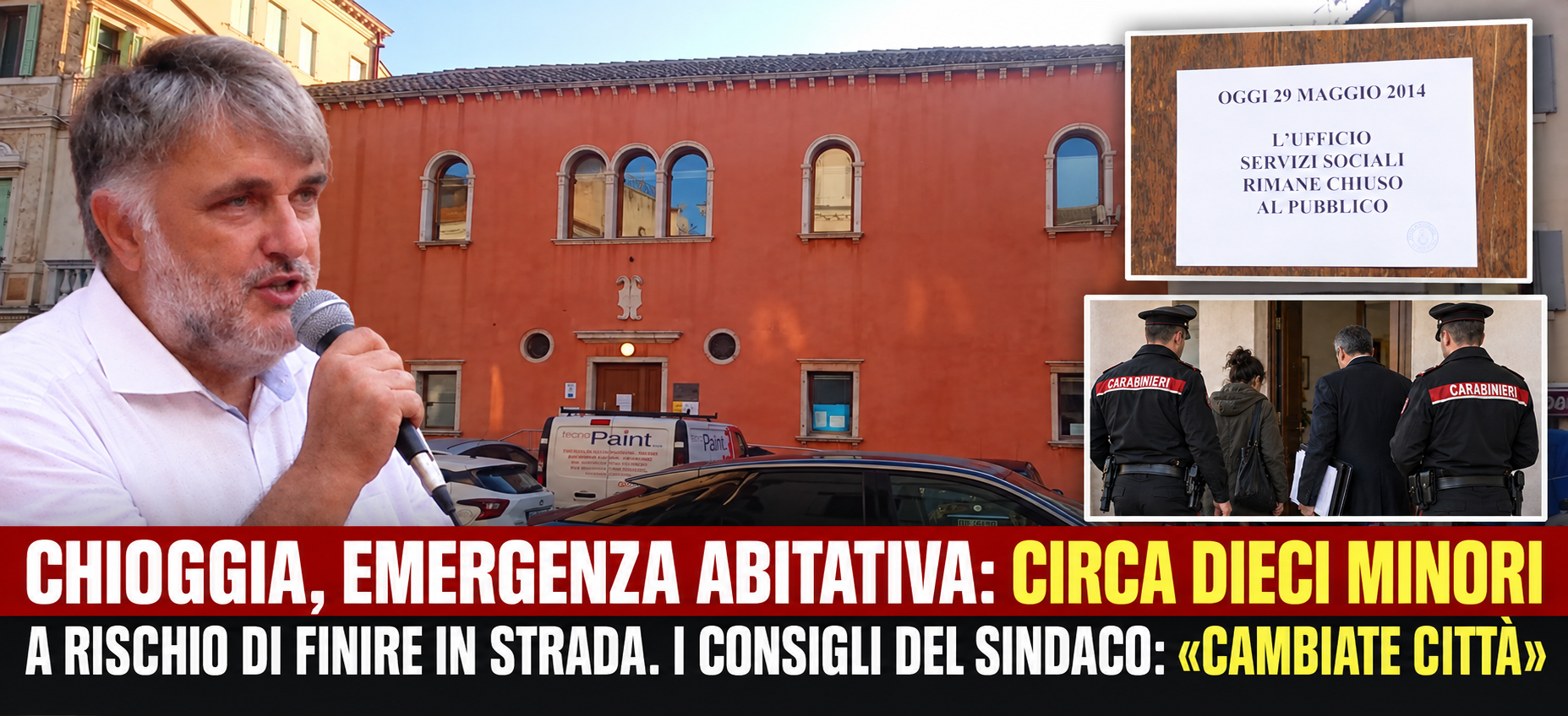 CHIOGGIA, EMERGENZA CASA: UNA MAMMA E UNA BAMBINA RISCHIANO DI RESTARE SENZA ALLOGGIO LUNEDÌ