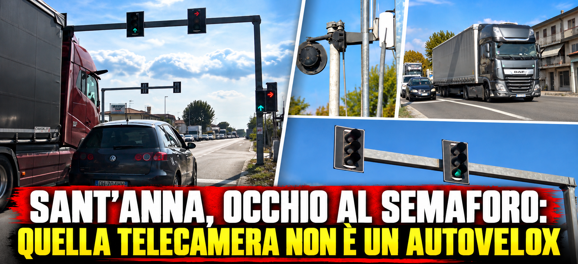 SANT’ANNA, OCCHIO AL SEMAFORO: QUELLA TELECAMERA NON È UN AUTOVELOX