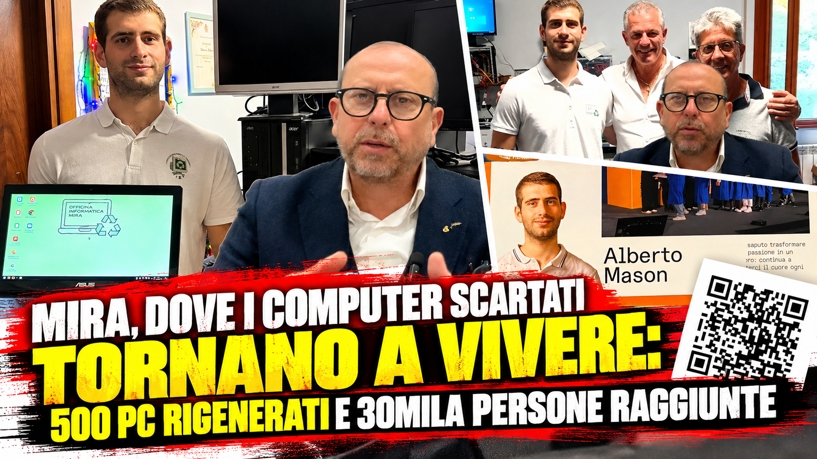 MIRA, DOVE I COMPUTER SCARTATI TORNANO A VIVERE: 500 PC RIGENERATI E 30MILA PERSONE RAGGIUNTE