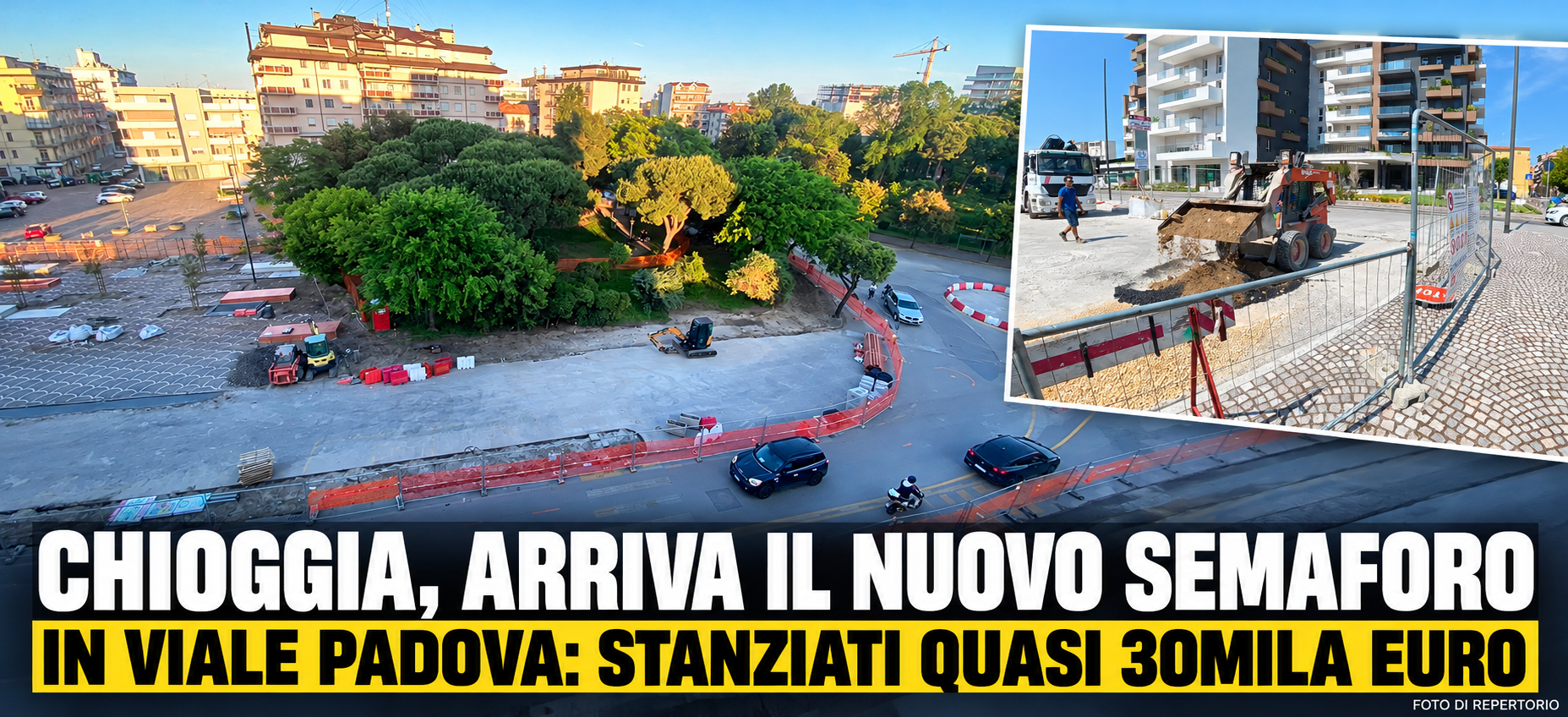 CHIOGGIA, ARRIVA IL NUOVO SEMAFORO IN VIALE PADOVA: STANZIATI QUASI 30MILA EURO