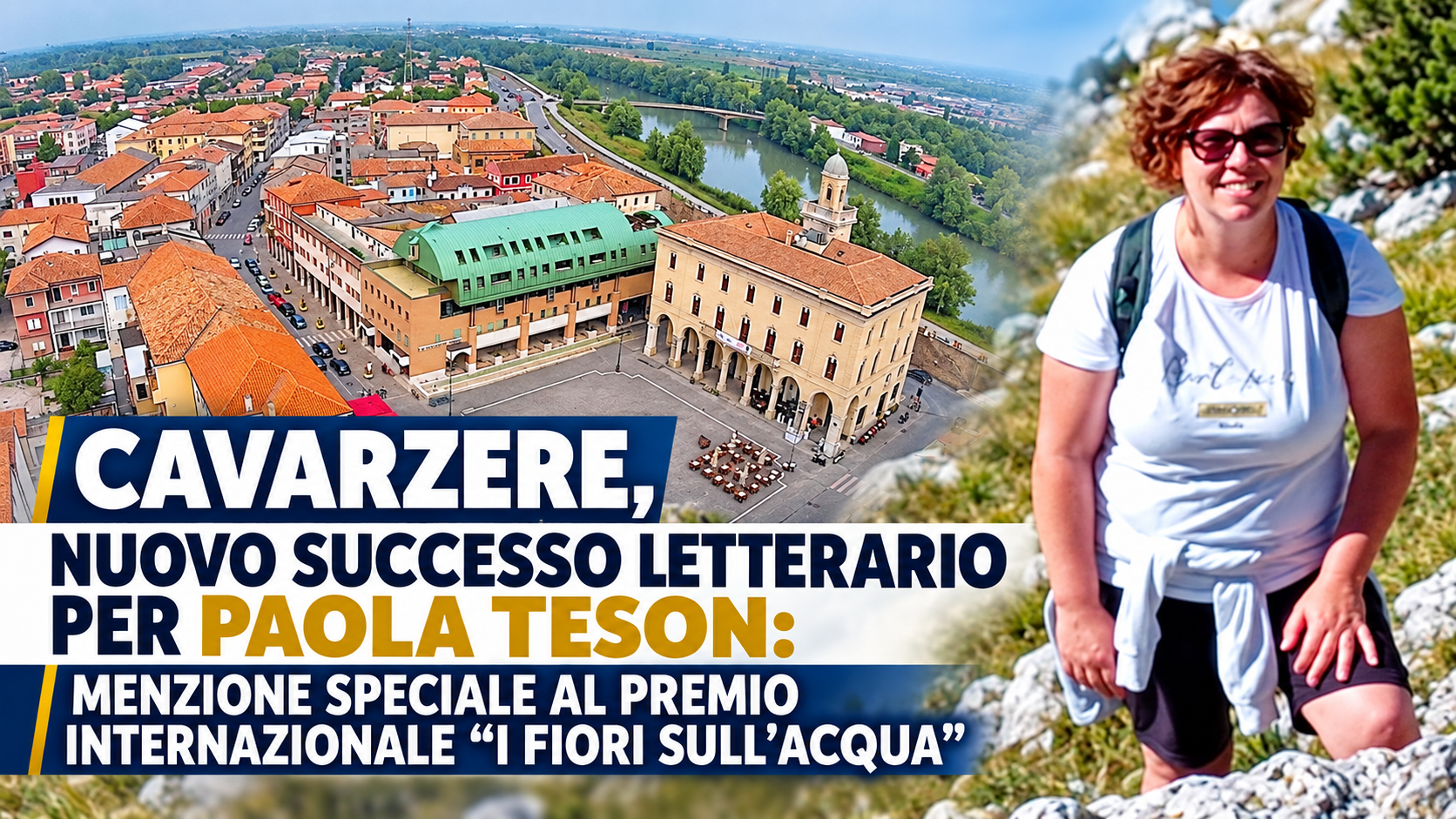 CAVARZERE, NUOVO SUCCESSO LETTERARIO PER PAOLA TESON: MENZIONE SPECIALE AL PREMIO INTERNAZIONALE “I FIORI SULL’ACQUA”