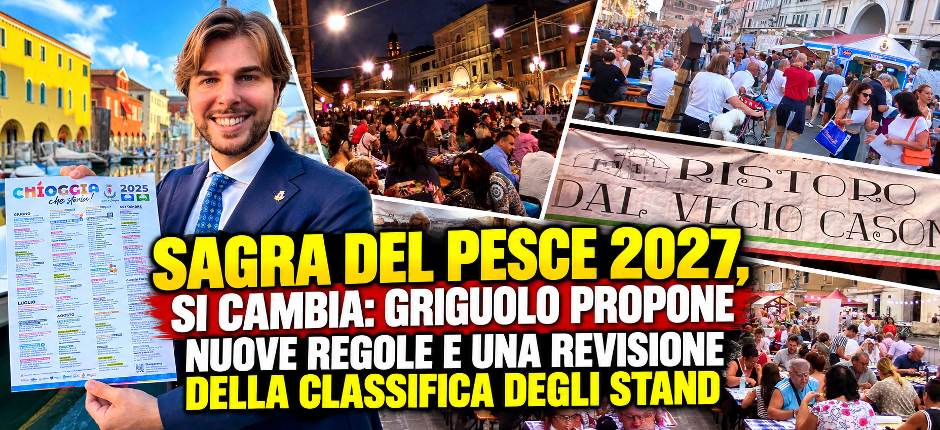 SAGRA DEL PESCE 2027, SI CAMBIA: GRIGUOLO PROPONE NUOVE REGOLE E UNA REVISIONE DELLA CLASSIFICA DEGLI STAND