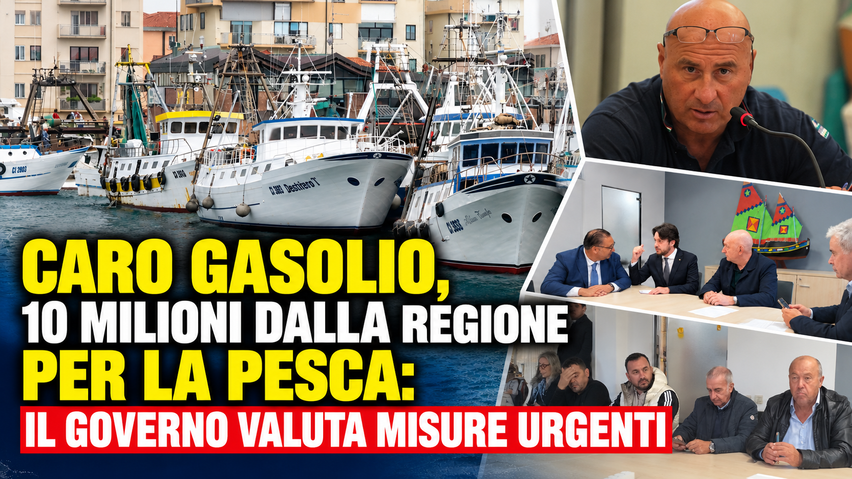 CARO GASOLIO, 10 MILIONI DALLA REGIONE PER LA PESCA: IL GOVERNO VALUTA MISURE URGENTI