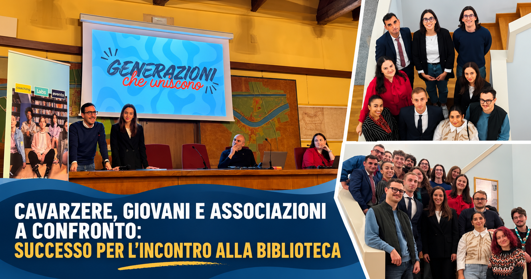 CAVARZERE, GIOVANI E ASSOCIAZIONI A CONFRONTO: SUCCESSO PER L’INCONTRO ALLA BIBLIOTECA