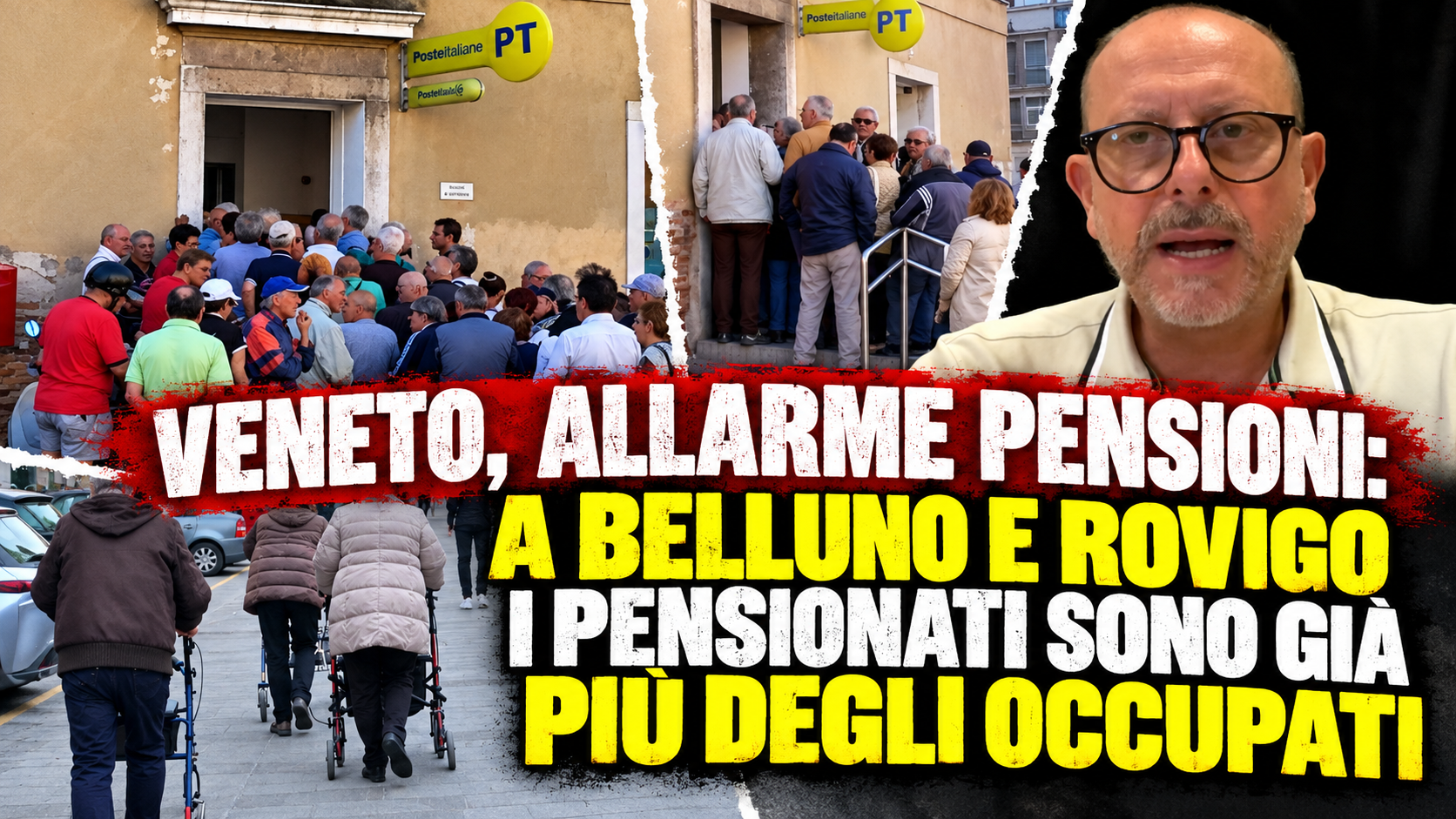 VENETO, ALLARME PENSIONI: A BELLUNO E ROVIGO I PENSIONATI SONO GIÀ PIÙ DEGLI OCCUPATI