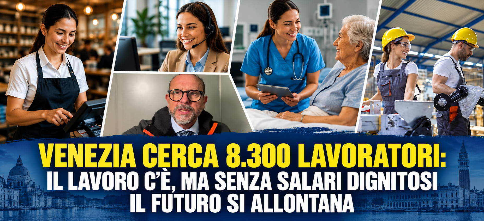 VENEZIA CERCA 8.300 LAVORATORI: IL LAVORO C’E', MA SENZA SALARI DIGNITOSI IL FUTURO SI ALLONTANA