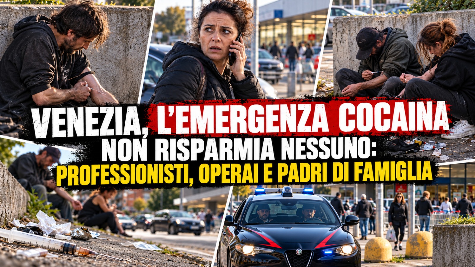 VENEZIA, L’EMERGENZA SILENZIOSA DI COCAINA E CRACK: QUANDO LA DIPENDENZA DISTRUGGE FAMIGLIE E FUTURO