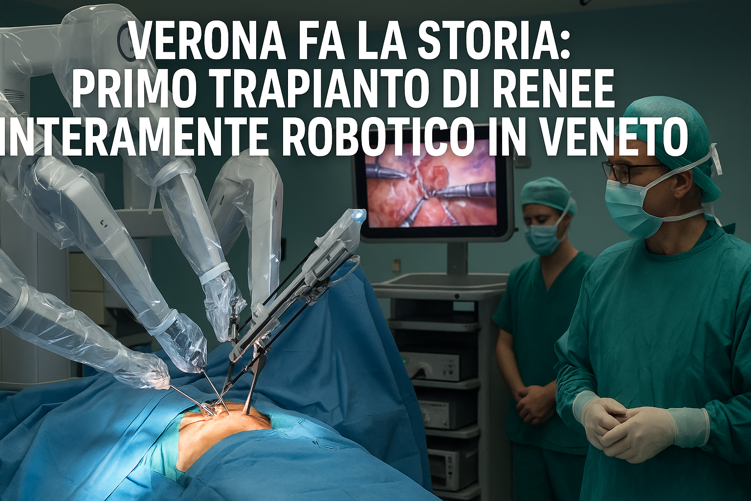 VERONA FA LA STORIA: PRIMO TRAPIANTO DI RENE INTERAMENTE ROBOTICO IN VENETO