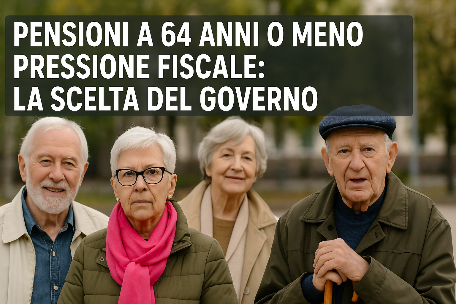 PENSIONI A 64 ANNI O MENO PRESSIONE FISCALE: LA SCELTA DEL GOVERNO