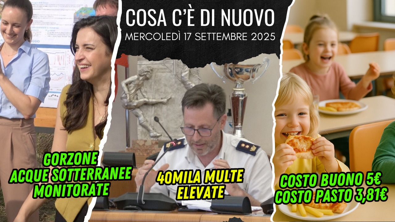 COSA C'E' DI NUOVO – NOTIZIARIO DI CHIOGGIA AZZURRA DI OGGI, MERCOLEDI 17 SETTEMBRE 2025