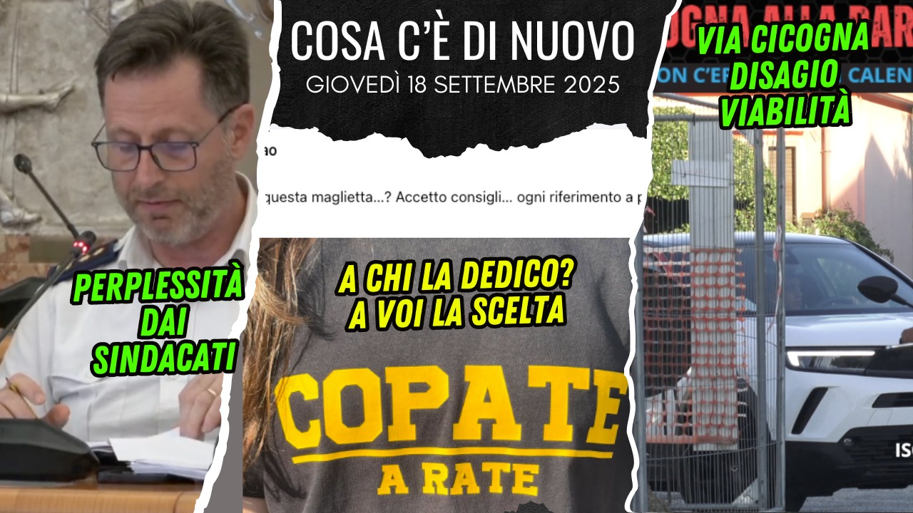DI NUOVO – IL NOTIZIARIO DI CHIOGGIAAZZURRA DI OGGI – GIOVEDI' 18 SETTEMBRE 2025